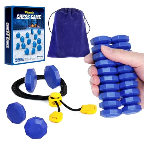 Juego de Ajedrez Magnético, Juego de Estrategia Compacto miniatura 1