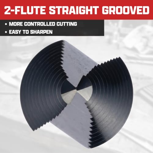 Image of NEIKO 10622B Step Drill Bit, 9 Steps 1 /2 inch to 1 inch Straight M35 Cobalt, AlTiSiN Coated, 3 /8 inch Tri-Flat Step Bits for Steel, Metal, Wood, Plastic, Unibit Cone Drill Bits, Two Flute