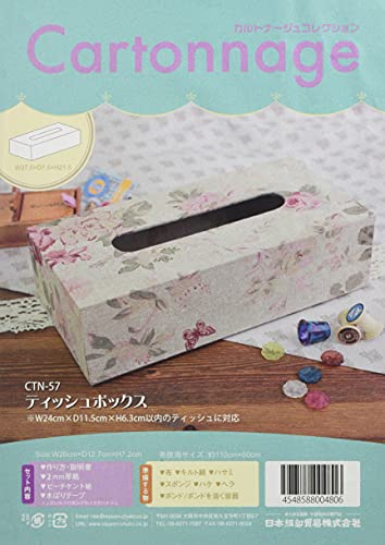 NBK Cartonnage カルトナージュセット ティッシュボックス レシピ付 1個入 CTN57