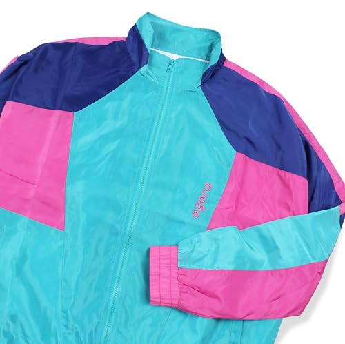 Agora Vantage Windbreaker Jacket Retro 80s 90s Neon4