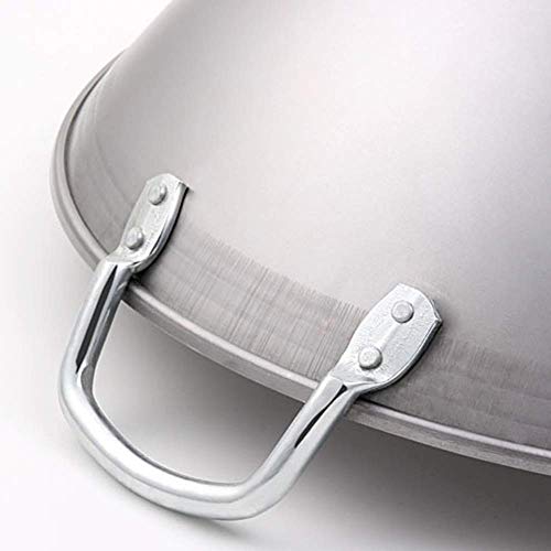 Wok de hierro fundido antiadherente 50 cm con mango de acero miniatura 4