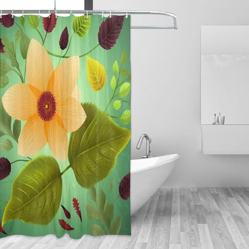 Rideau de douche imperméable en plastique 183x183 cm avec crochets - 4