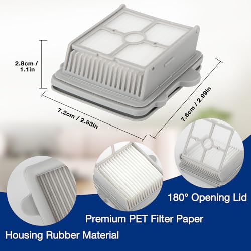 Image of 2 Pack F25 Replacement Filters Fits for Roborock F25 /F25 ACE /F25 ALT /F25 LT /F25 RT /F25 ACE /F25 GT Cordless Wet Dry Vacuum Cleaner