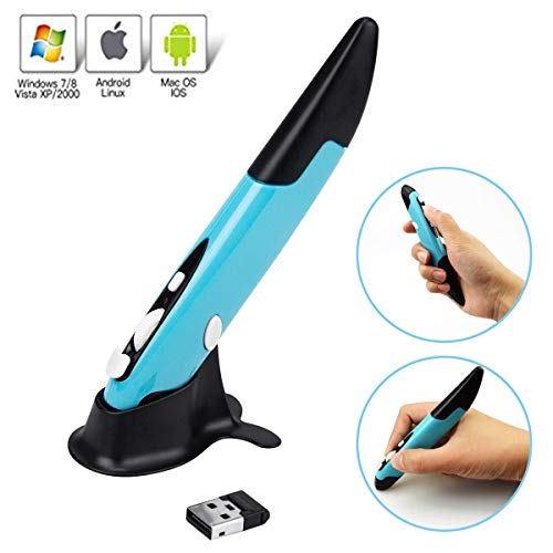Wireless Optical Pocket Pen Mouse, Lychee 2.4GHZ USB Wireless Optical Pen Mouse 800/1000/1200