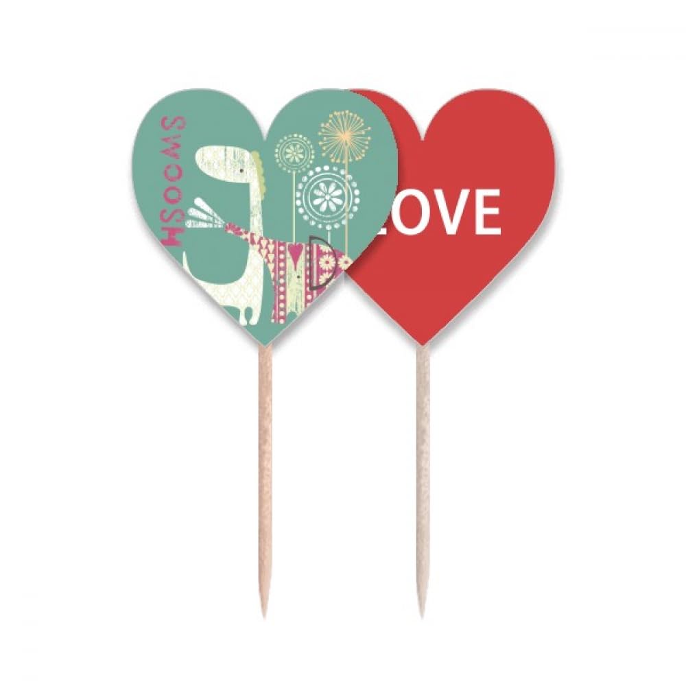 Windll drapeau amour cœur étiquette cupcake haut de gamme pour réception