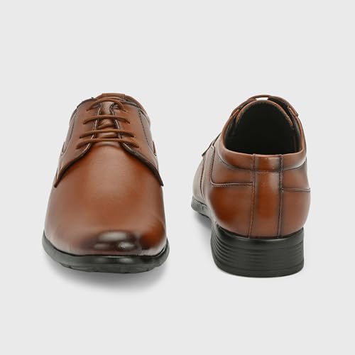 Image of Centrino Formal Shoes for Men | Lightweight Comfortable Office Shoes for Man Stylish | Cushioned Insole Lace-Up Shoes for Men | Durable TPR Sole | Trendy Classic Design Footwear for Men (8115)
