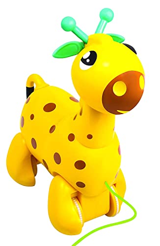 Image of Giggles Funskool Pull Along Nico The Giraffe, Activity & Learning Toys for Babies, Toddlers, for Baby Boys & Girls, Encourage Walking, Improve Balance, Multicolour, Gift Set for Kids, Ages 18+ Months