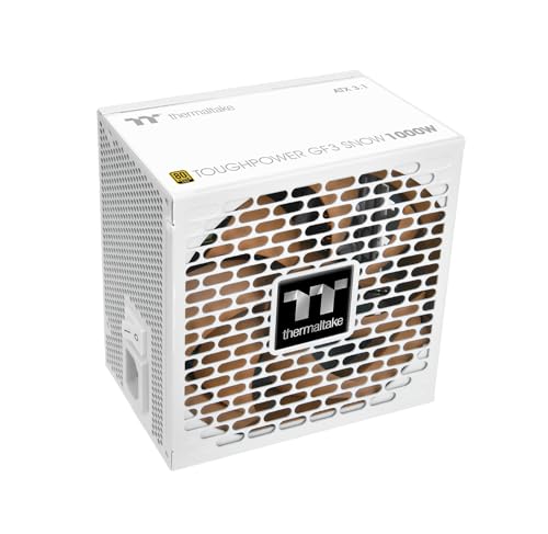 Image of Thermaltake Toughpower GF3 1000W; ATX 3.1; Native PCIe 5.1 12V-2x6; Color Matched Connectors; Japanese Main Capacitors; Colored Custom 135mm Fan; 80 Plus Gold Certified; Snow; PS-TPD-1000FNFAGU-S