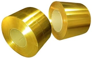 GatherTOOL 1Meter/Roll Thin H62 Brass Strip Thickness 0.01/0.02/0.03/0.04/0.05MM*W100MM Brass Sheet Gold Film Brass Foil Brass Plate (Specification : 0.03x100x1000mm)