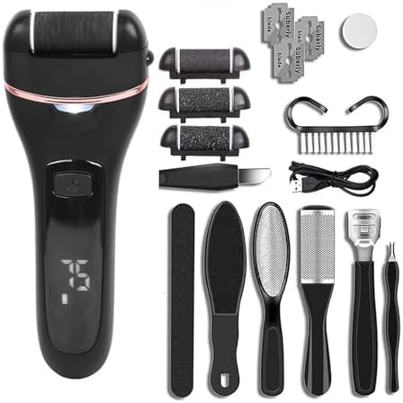 Kit Removedor de Calos Elétrico Profissional, 10 em 1, Lixador de...