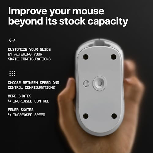 Image of Wallhack UHMW-PE Mouse Dot Skates Silent Premium Skates for Gaming Mice Ultra Smooth Gliding on Fabric & Glass Pads Speed & Control Durable & Easy to Use Black 7 mm