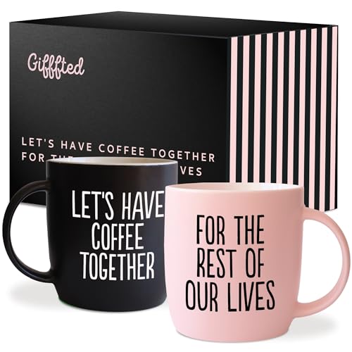Triple Gifffted Let's Have Coffee Together Coffee Mug Set, Engage...