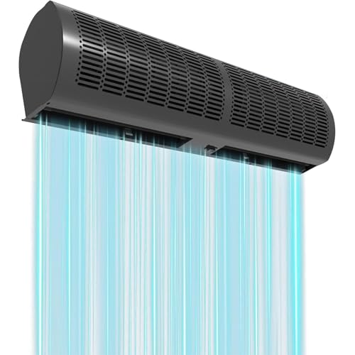 Cortina de aire con control remoto, ahorro de energía, funcionamiento silencioso para uso comercial e industrial