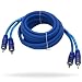 InstallGear 12ft Shielded 2 Male to 2 Male 2-Channel RCA Cable