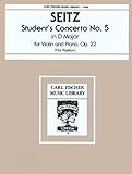 Violon Student\'s concerto no. 5 in d major violon-livre +partition