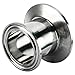 Homend Sanitary Concentric Reducer Tri Clamp Clover Stainless Steel 304 Sanitary Fitting End Cap Reducer (Tri Clamp Size: 2 inch x 1.5 inch)