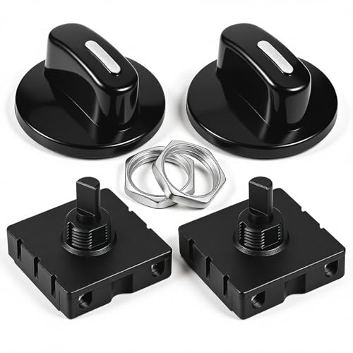 2PCS Rotary Switch 4 Position 3 Speed 13A-125V/10A-250V Heater Rotary Switch with Knob Universal Speed Selector