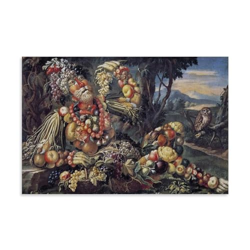 Peinture L'Automne Arcimboldo en impression canvas exquise