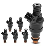A-Premium 1 Hole Fuel Injectors Set of 6 Compatible with Jeep XJ Series Wagoneer, Cherokee, MJ Series Comanche, 1987 1988 1989 1990, 4.0L, Replace# 12351510, 53003956