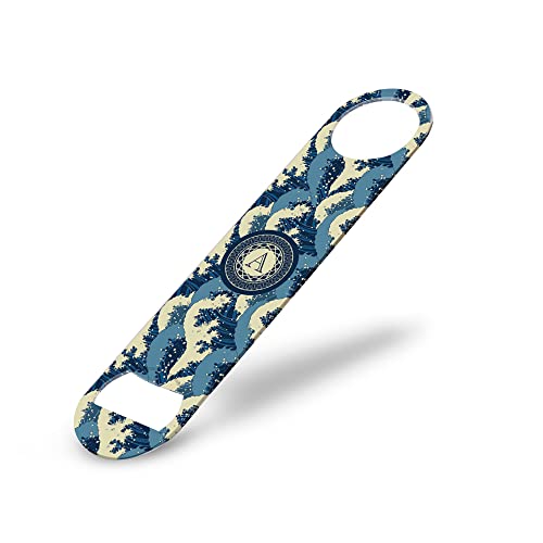 Japanese Waves Personalised Monogram Bar Blade Steel Bottle Opener Professional Flair Cocktail Tool
