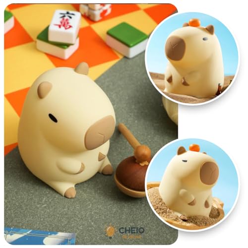Luminária de Silicone Capivara Capybara - Luz Noturna LED Recarregável USB Decoração Quarto - Night