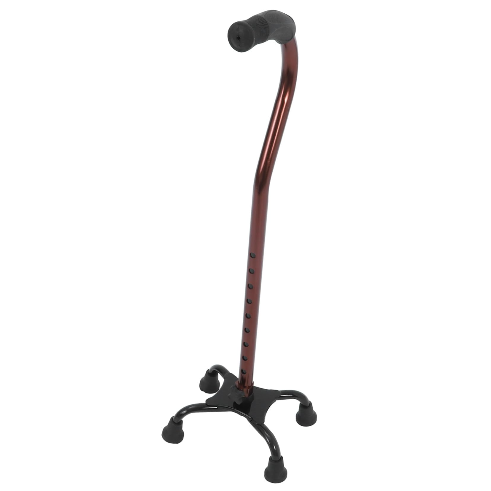 Yardenfun Bastón de Cuatro Patas de Aleación de Aluminio Negro Plástico Antióxido para Personas Mayores y Discapacitadas Apoyo Seguro y Estable