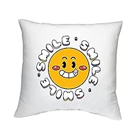 Shopagift Smile Cushion Cover Emoticon Cheeky Dashing Charmer Bedroom Lounge Accessory - 40cm x 40cm