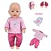 14-18 Inch Baby Doll Clothes 5 Sets Accessories Dress with Hats Socks for New Born 43cm Toy Baby Doll 14-16 Inch/15 Inch/18 Inch/Girl&Boy