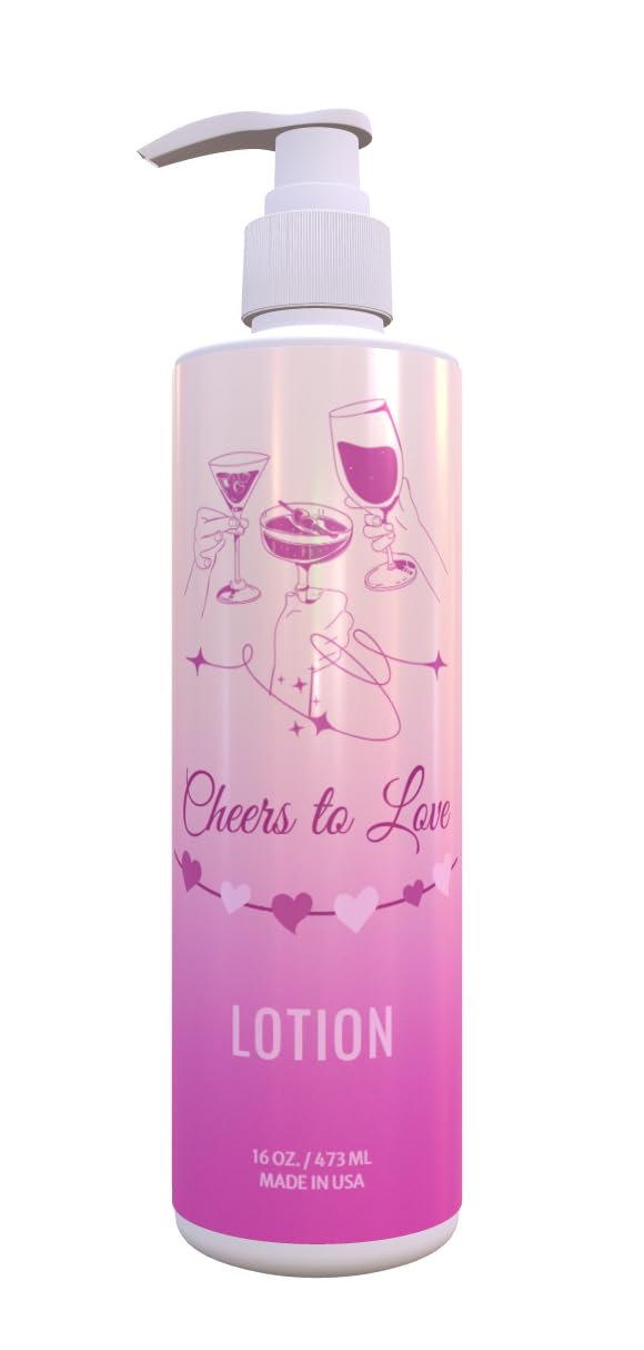 Bachelorette Lotion Pink Gradient Cheers to Love Fresh Green Tea Lemon 12 Pack 16 oz Pump Bridal Shower