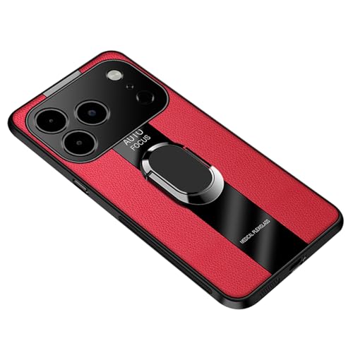 Coque mince iPhone 17 Pro antichoc cuir rouge aimanté anti-chute et élégante