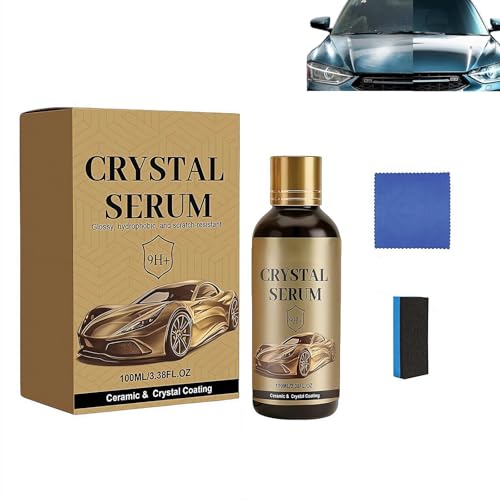 100ml Crystal Serum Ceramic Coating, 9h+ Ceramic & Crystal Coatings for Automotive Paint Protection, Nano Ceramics Coating, for Paint, Glass & Wheel