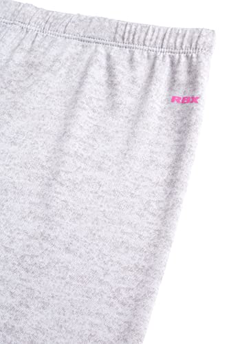 Image of RBX Girls Active Pants Set 2 Piece Sherpa Sweatshirt & Leggings (7-12) | Cozy Sherpa Fleece Fabric, Curved Twist-Front Hem, Elastic Stretch Leggings Waistband, Coordinated Two-Tone