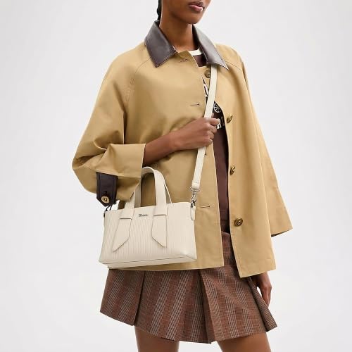 Image of EXOTIC Valeria Satchel Sling Bag for Women | Textured Leatherette Handbag with Top Handle & Detachable Crossbody Strap | Multi-Compartment Structured Purse