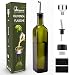 Bugucat &Ouml;lflasche 500ML, Essigflasche aus Glas mit Spender,&Ouml;l Flaschen mit Ausgie&szlig;er und Etikett,Oliven&ouml;l Spender mit Anti-Schmutz Verschluss Auslaufsicher und Tropffrei,zum Kochen, Grillen, Salat
