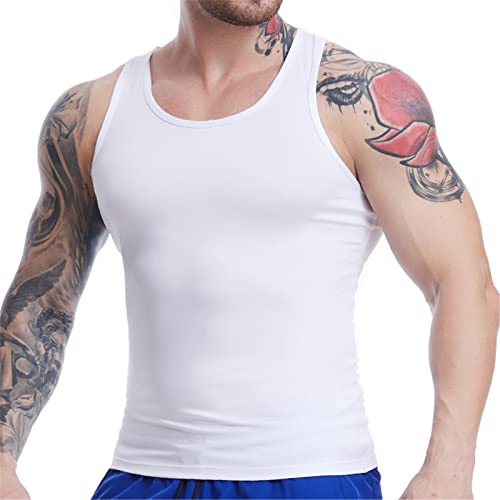 HULG Débardeur de musculation pour homme en coton avec dos en Y Cover