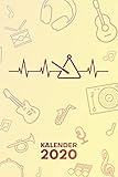  KALENDER 2020: A5 Musikinstrumente Terminplaner für Trianglist mit DATUM - 52 Kalenderwochen für Termine & To-Do Listen - Triangel Spieler ... Herzschlag Jahreskalender Noten Spielen