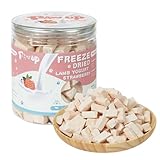 PAWUP Freeze Dried Sheep Milk Yogurt Flavor with Strawberry,Gentle Sheep Milk Dog Treats for Sensitive Stomachs Puppies, 2.8 oz