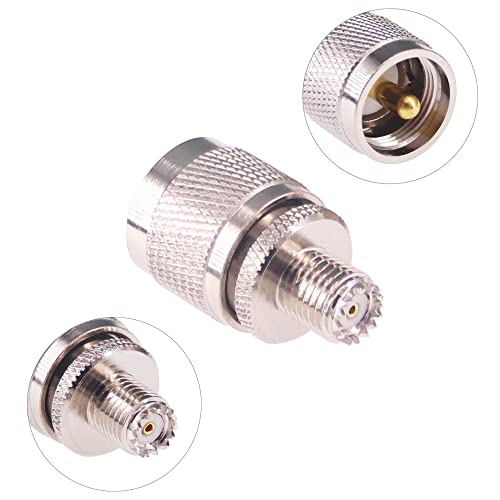 2 piezas adaptador coaxial UHF macho a mini UHF hembra miniatura 2
