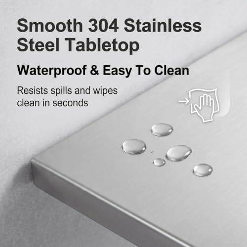 Table Pliable Murale D'Angle Inox Établi de Bar Rabattable 40x30cm - 4