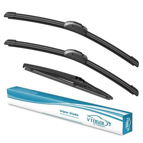OEM Windshield Wiper Blades Replacement for Jeep Compass 2018-2021 2022 2023 2025 Scion iQ 2012 2013 2014 2015, All Weather Original Factory Quality Front & Rear Wipers Set 24"+18"+10" (Pack of 3)