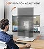 Single LCD Computer Monitor Free-Standing Desk Stand Riser for 13 inch to 32 inch Screen with Swivel, Height Adjustable, Rotation, Holds One Screen up to 35kgs white #3