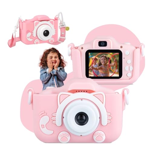 Câmera Infantil Digital Filmadora Infantil Maquina Fotográfica Infantil Fotografa E Filma Tira Foto De Verdade (Rosa)