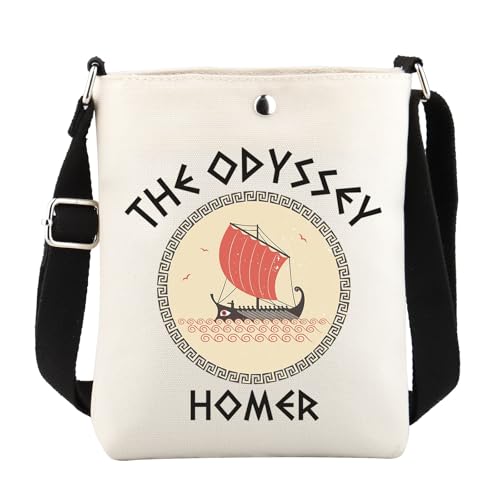 VAMSII Odyssey Book Inspired Crossbody Bag Greek Mythology Literary Book Gift Bookworm Gift