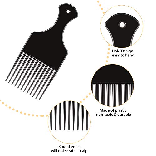 6 Piezas Peines Plásticos para Cabello Afro 6.5 in miniatura 4