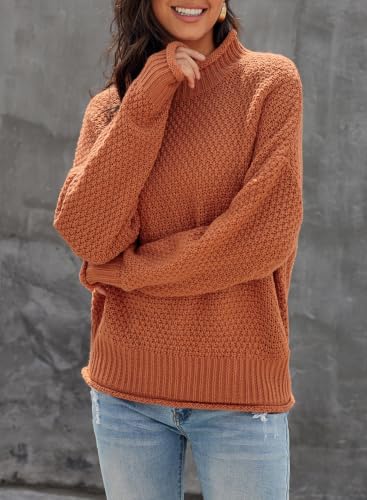 Image of Dokotoo Womens Sweaters Turtleneck Cable Knit Chunky Pullover Fall Outfits
