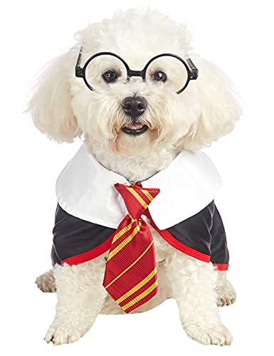 Impoosy Pet Halloween Dog Shirts Funny Cat Wizard Costume Cute Apparel Soft Clothes With Glasses (X-Large,Neck:21") #TOP5