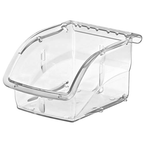 Akro-Mils 305A1 Insight Ultra-Clear Hanging and Stacking Plastic Storage Bin, (5-3/8-Inch x 4-1/8-Inch x 3-1/4-Inch), Clear, (16-Pack)
