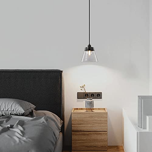 Lámpara colgante de latón con pantalla de vidrio y casquillo E27 para iluminación interior 8