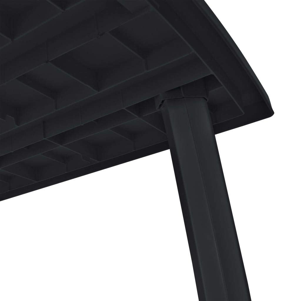 vidaXL Trio-Tavolo allungabile a 6 Gambe, Antracite, 216 x 90 x 72 cm