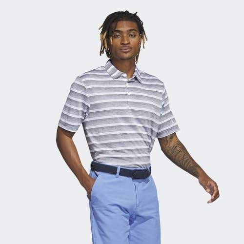 adidas Mens Two-Color Stripe Polo Shirt4